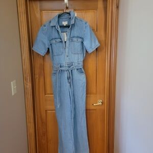 Universal Thread Denim Belted Jumpsuit
